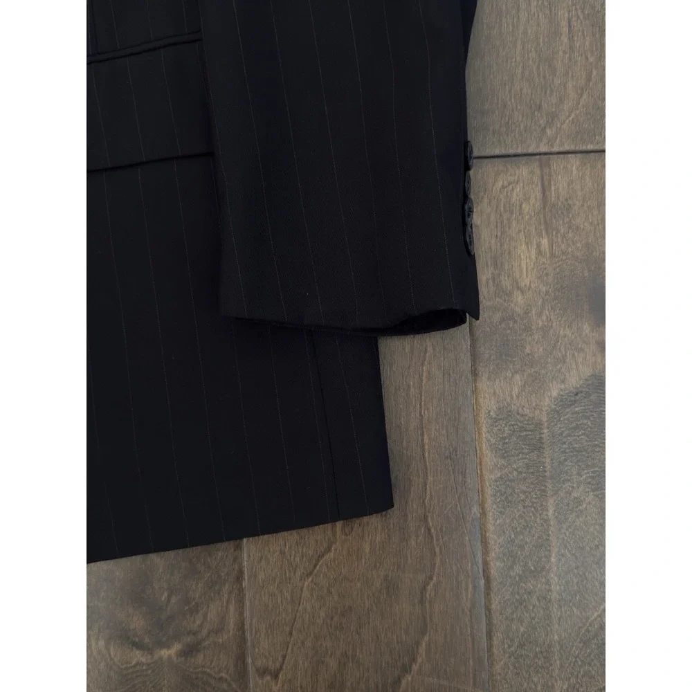 Jos A Bank Mens Size 42R Navy Blue‎ Pinstripe Suit Jacket 100% Wool Made In USA